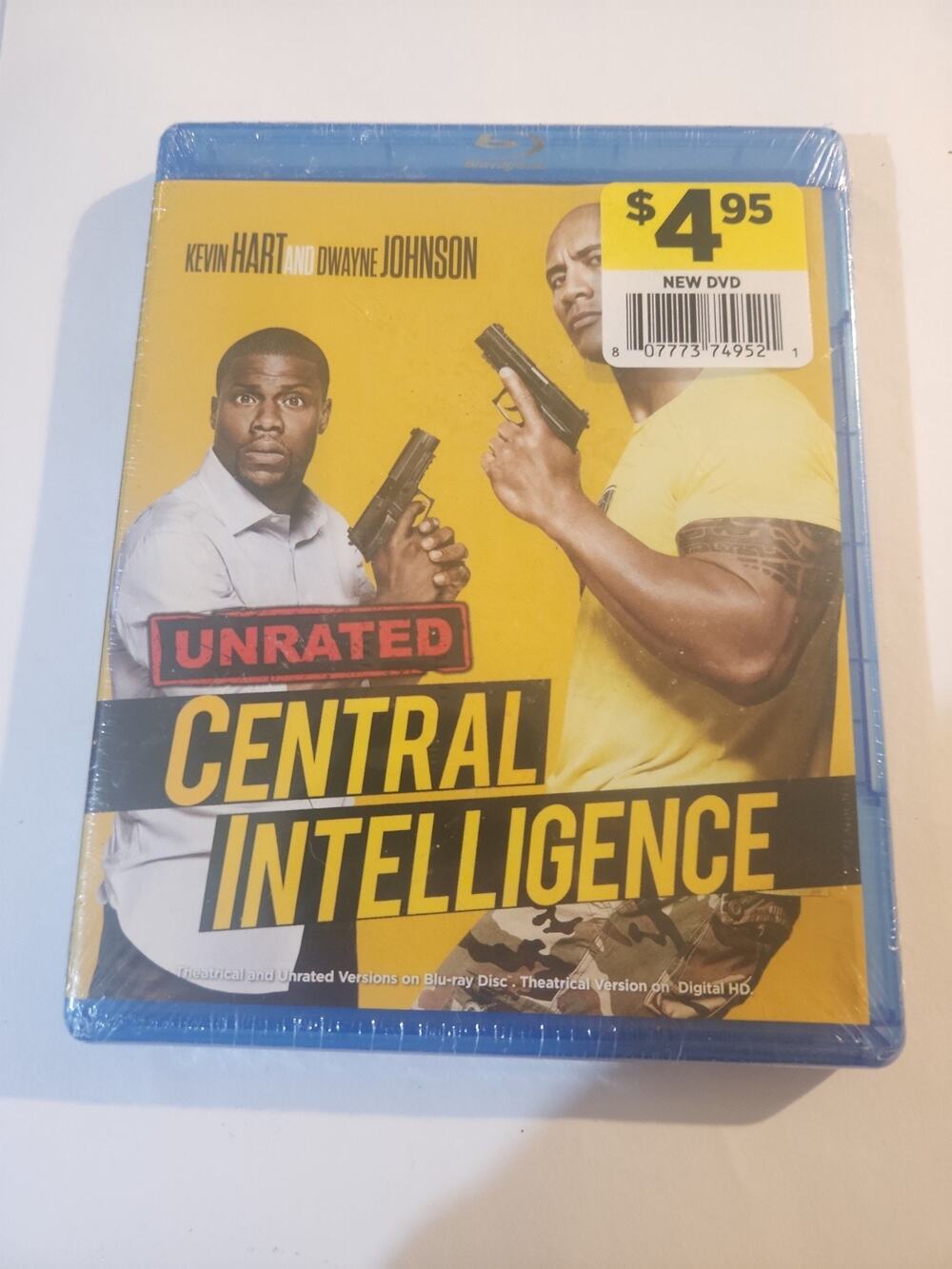 Central Intelligence (Blu-ray, 2016) Kevin Hart Dwayne Johnson